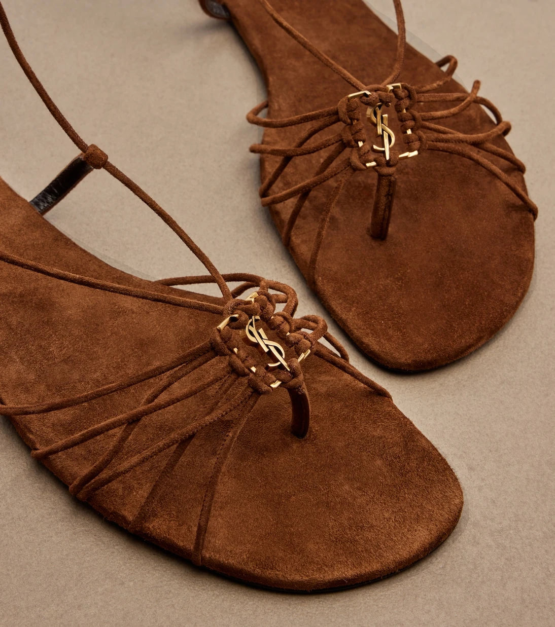 Saint Laurent - Babylone suede sandals