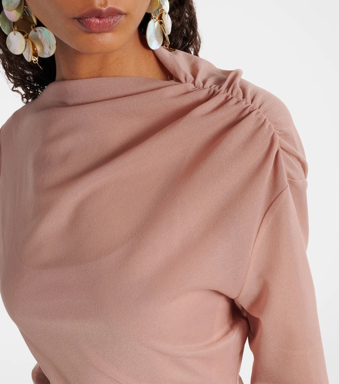SIR - Ruby draped sheer maxi dress