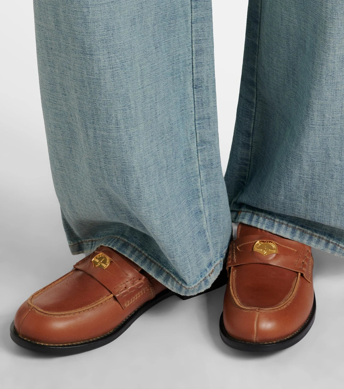 Miu Miu - Leather penny loafers