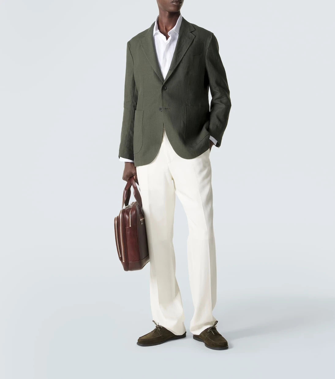 Rubinacci - Single-breasted linen blazer