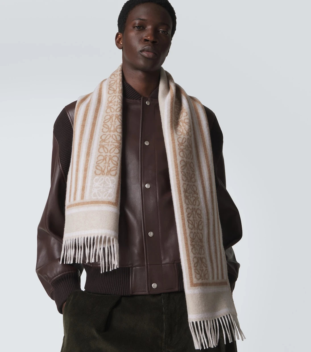 Loewe - Anagram wool and cashmere jacquard scarf