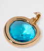 Yellow Gold and Blue Topaz Sweetie Pendant Charm