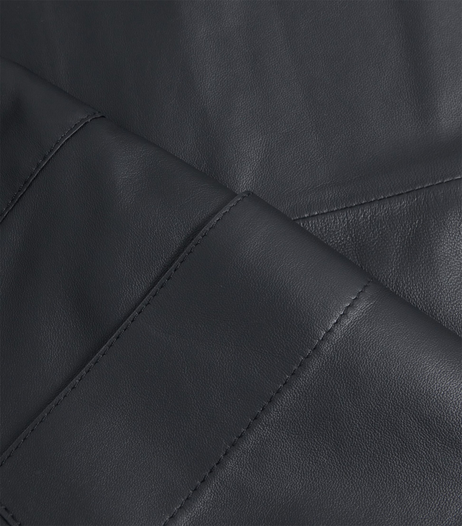 Leather Blomfield Midi Skirt BLACK