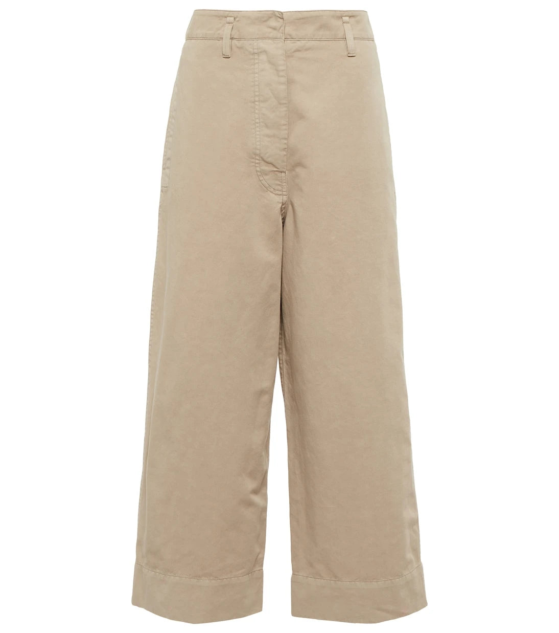 Lemaire - Cotton and linen cropped pants
