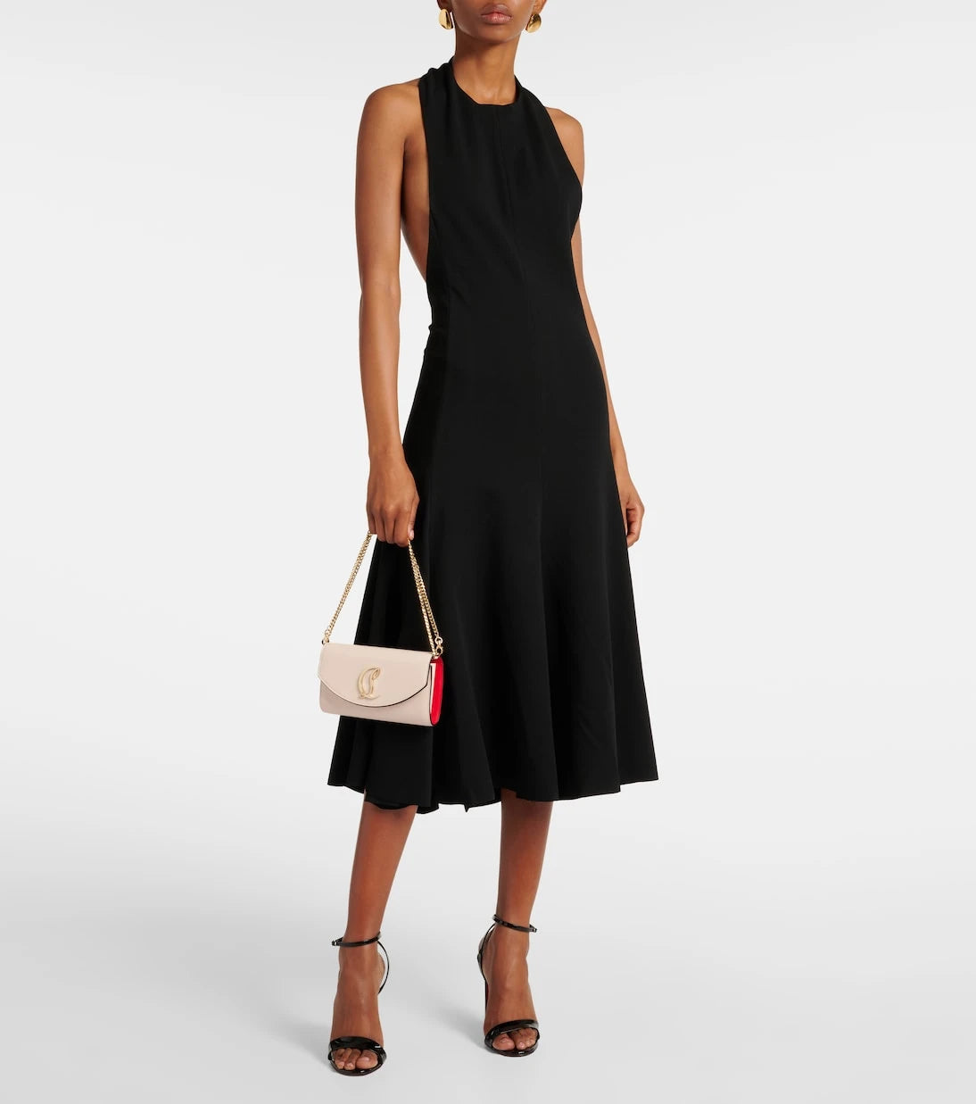 Christian Louboutin - Loubi54 leather clutch with chain
