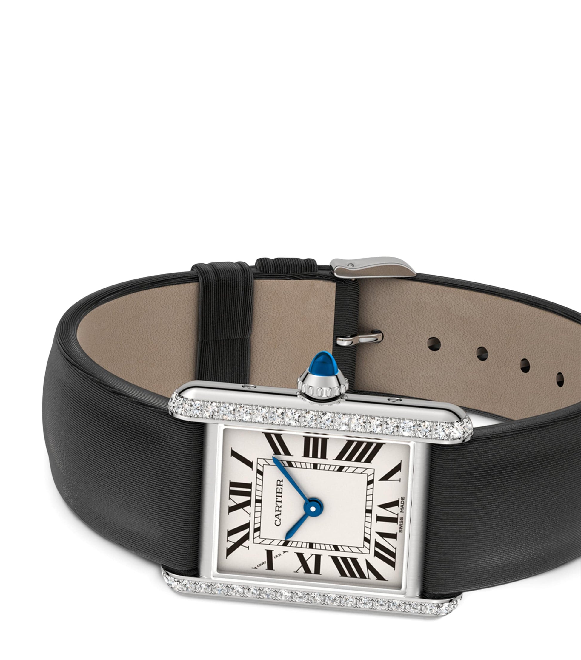 Stainless Steel and Diamond Tank Must Watch 22mm