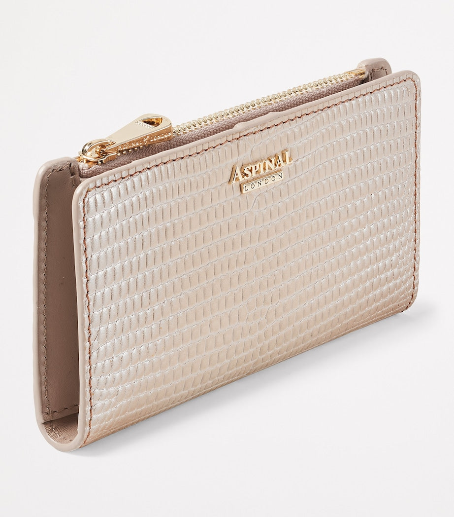 Aspinal Of London Neutral Patent Leather Mayfair Wallet