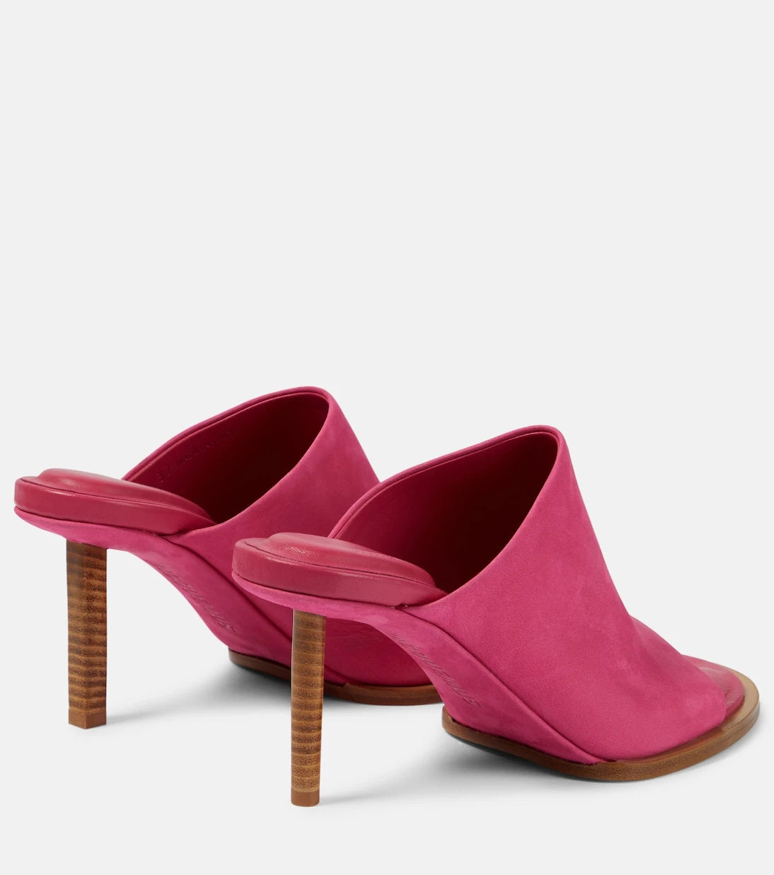 Jacquemus - Les Mules Rond Carré asimetrik süet terlik