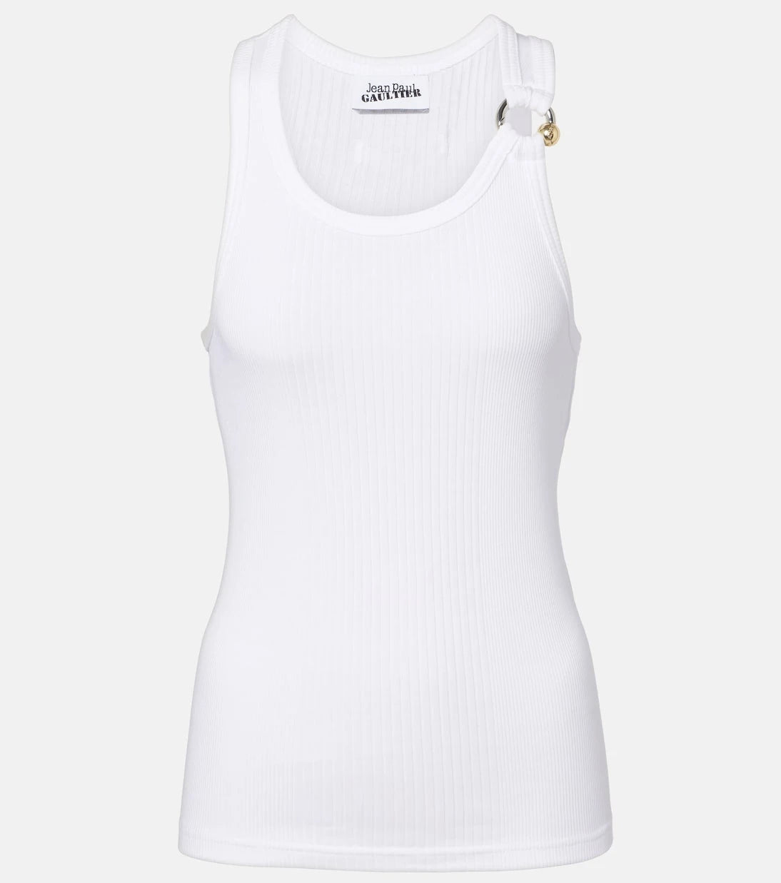 Jean Paul Gaultier - Piercing cotton jersey tank top