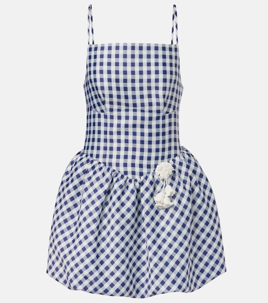 Self-Portrait - Gingham taffeta minidress