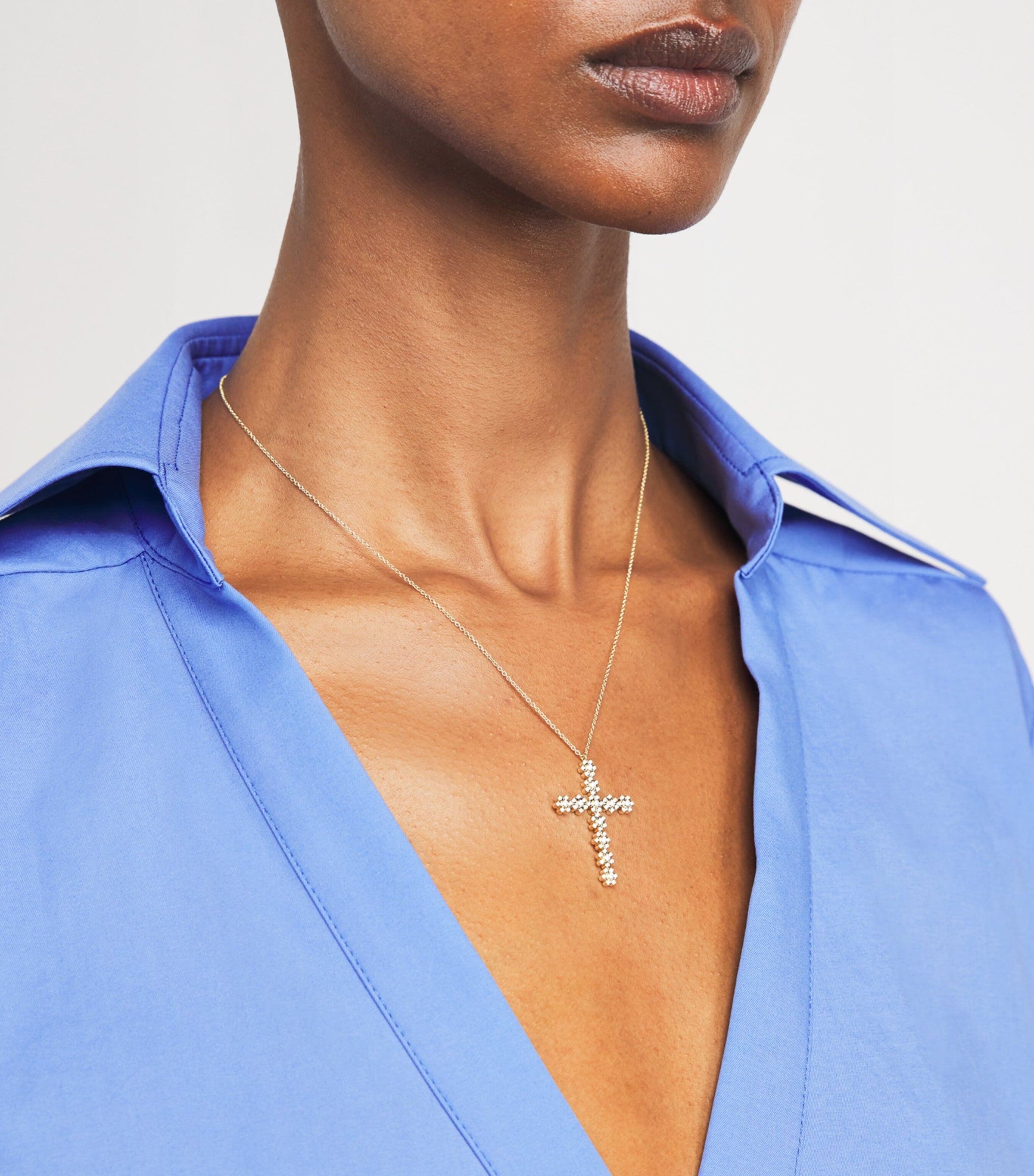 Sophie Bille Brahe Yellow Gold and Diamond Fleur de Pernille Necklace