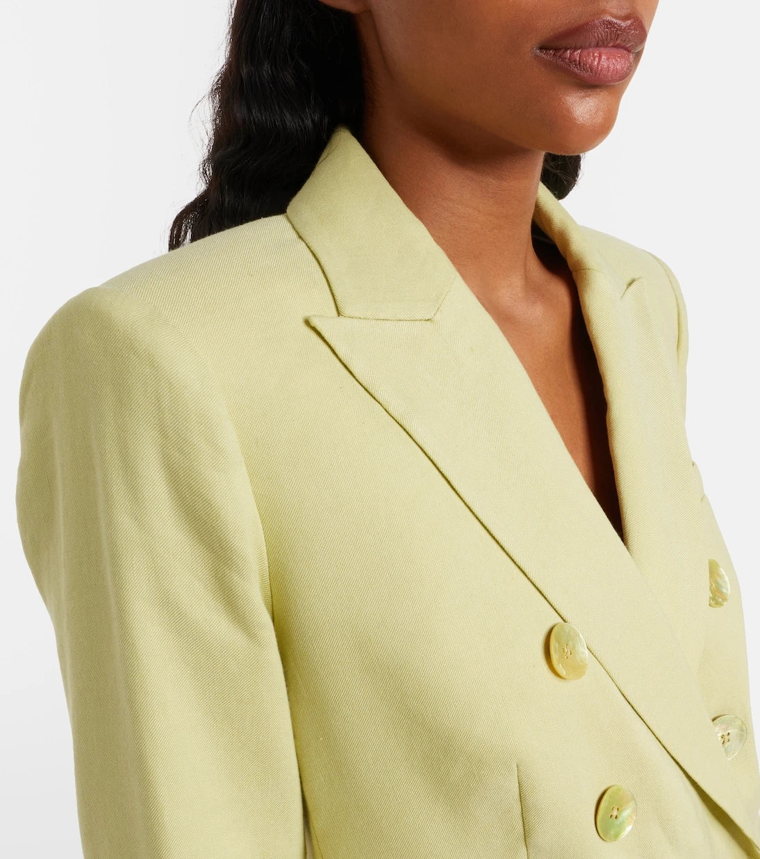 Veronica Beard - Miller kruvaze keten karışımı dimi blazer