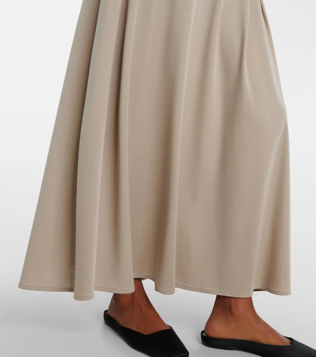 Max Mara - Stilla bakire yün maksi etek