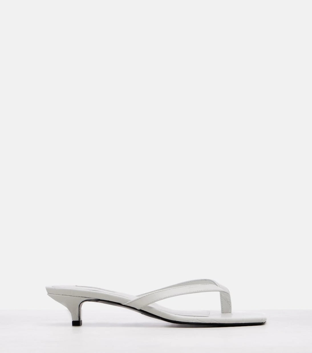 Toteme - Croc-effect leather thong sandals