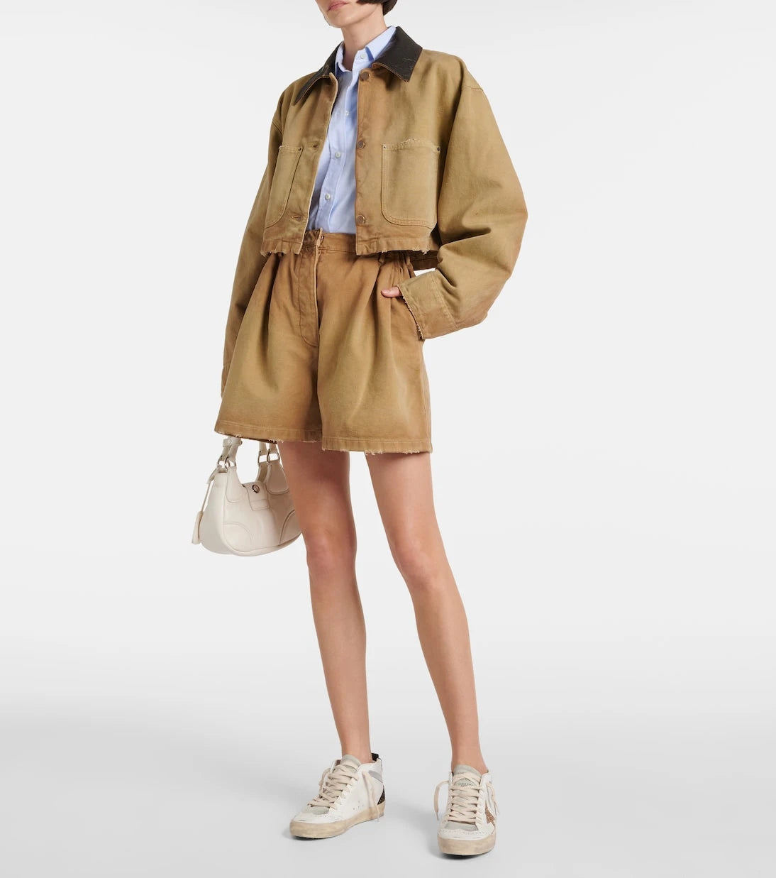 Golden Goose - Mid Star glitter leather sneakers