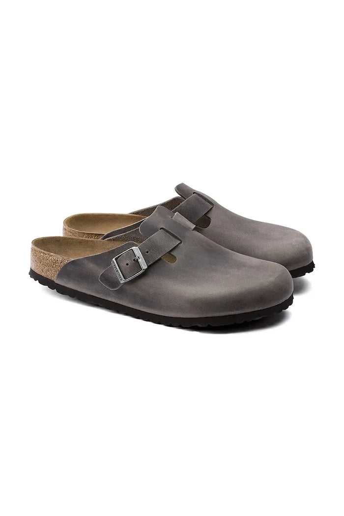 Birkenstock чехли сабо дамски от велур Boston