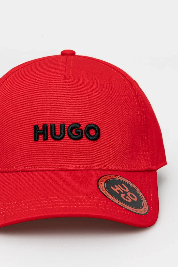 HUGO шапка с козирка мъжка от памук Jude
