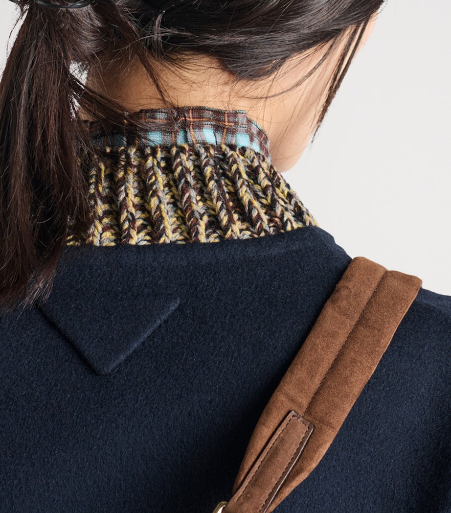 Prada Blue Wool-Cashmere Bomber Jacket