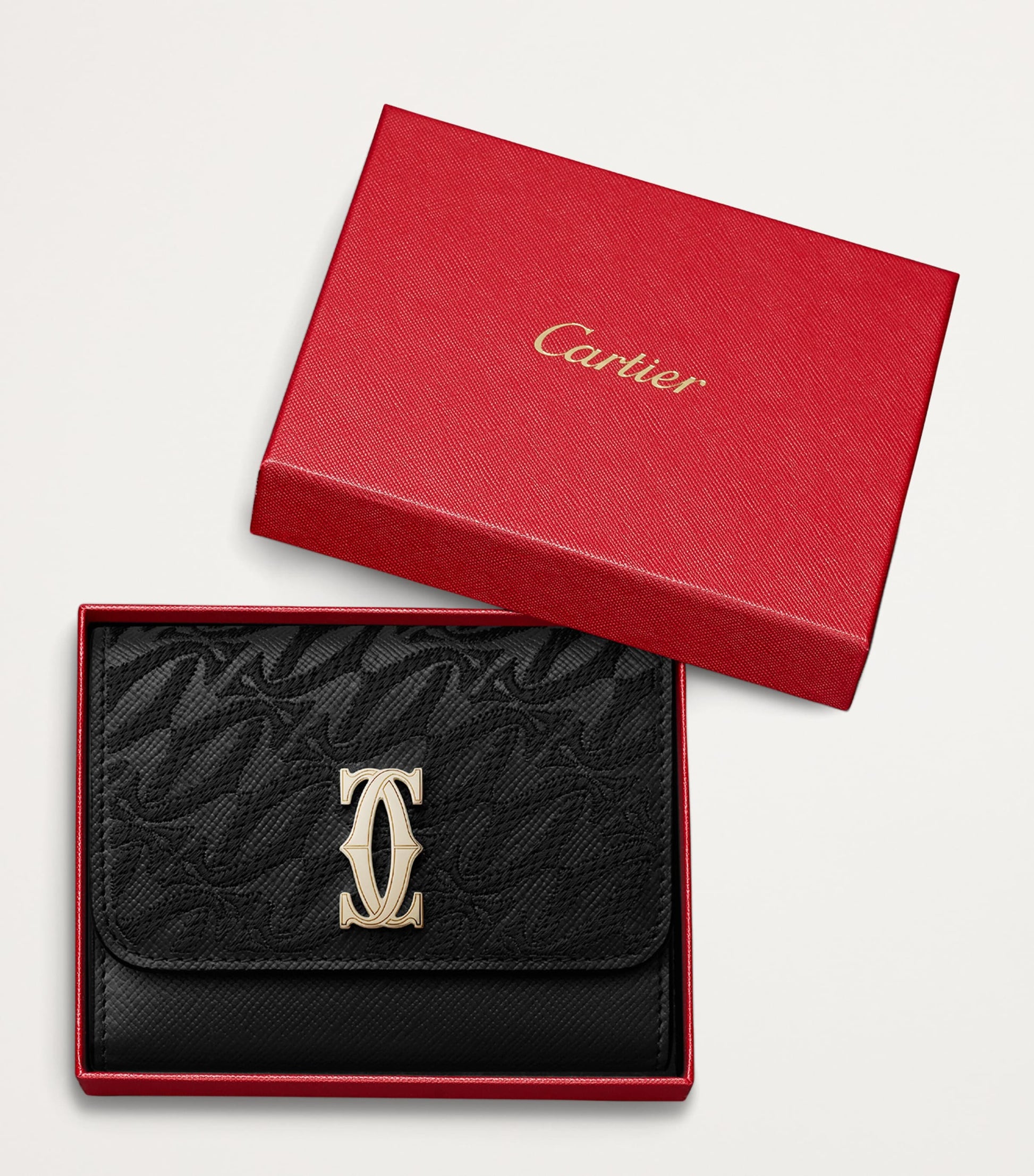 Cartier Black Mini Leather C de Cartier Wallet