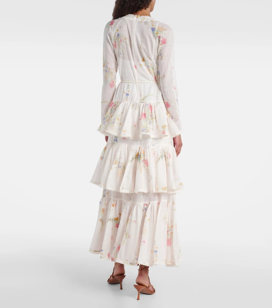 Zimmermann - Lucky floral tiered cotton maxi dress