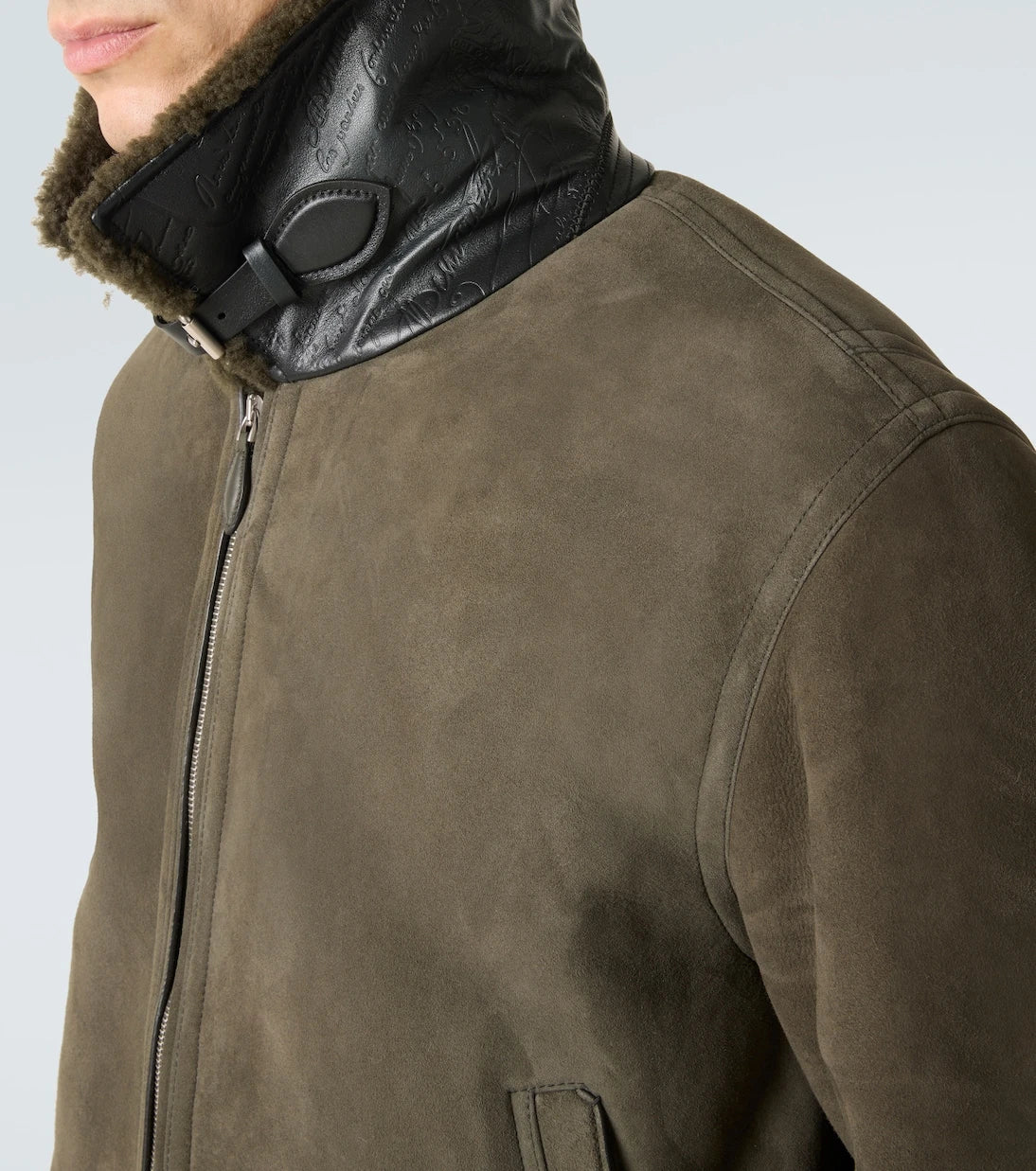 Berluti - Shearling-lined suede blouson jacket