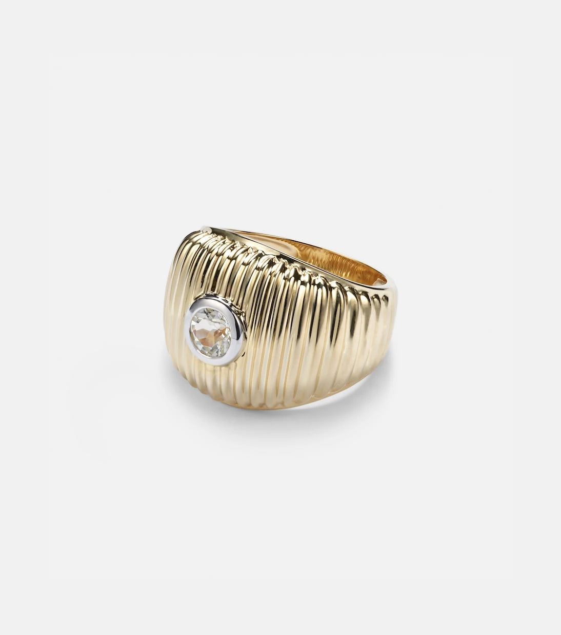 Yvonne Léon - Berlingot Maxi 9kt gold ring with topaz