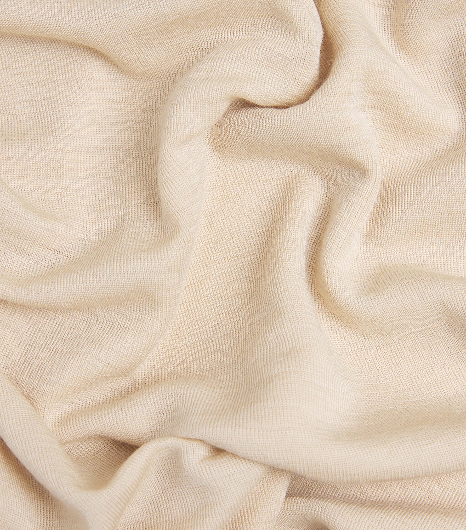 Beige Long-Sleeve Rollneck Top