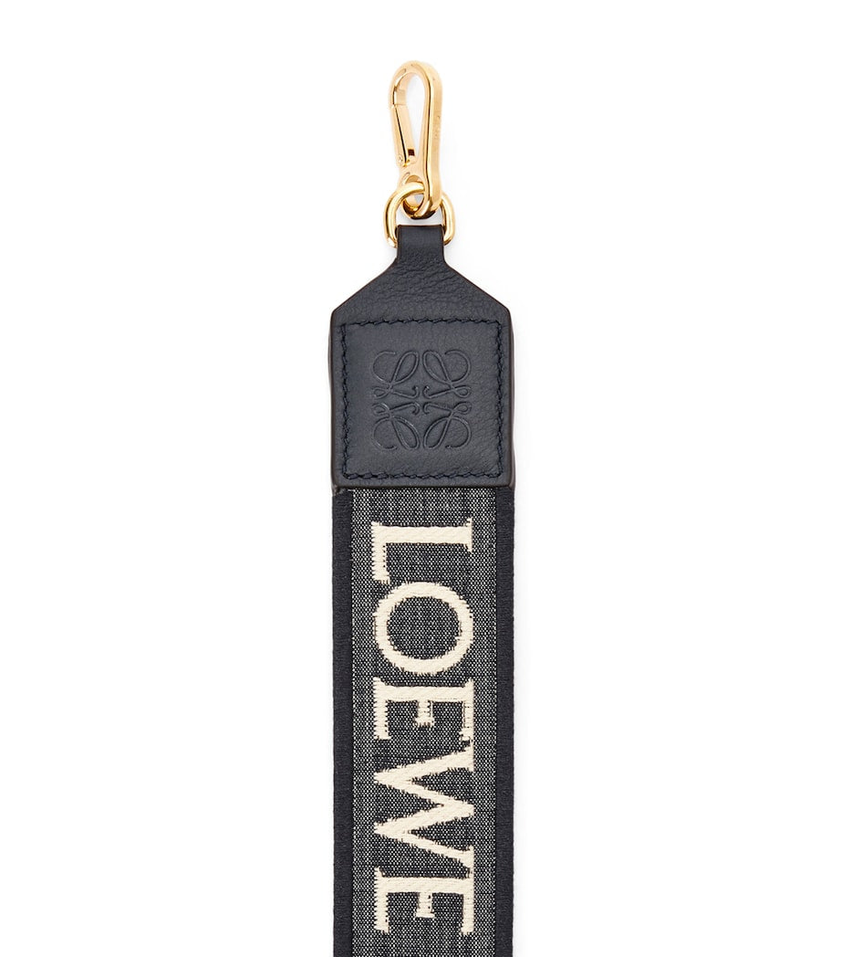 LOEWE Navy Jacquard Anagram Logo Strap