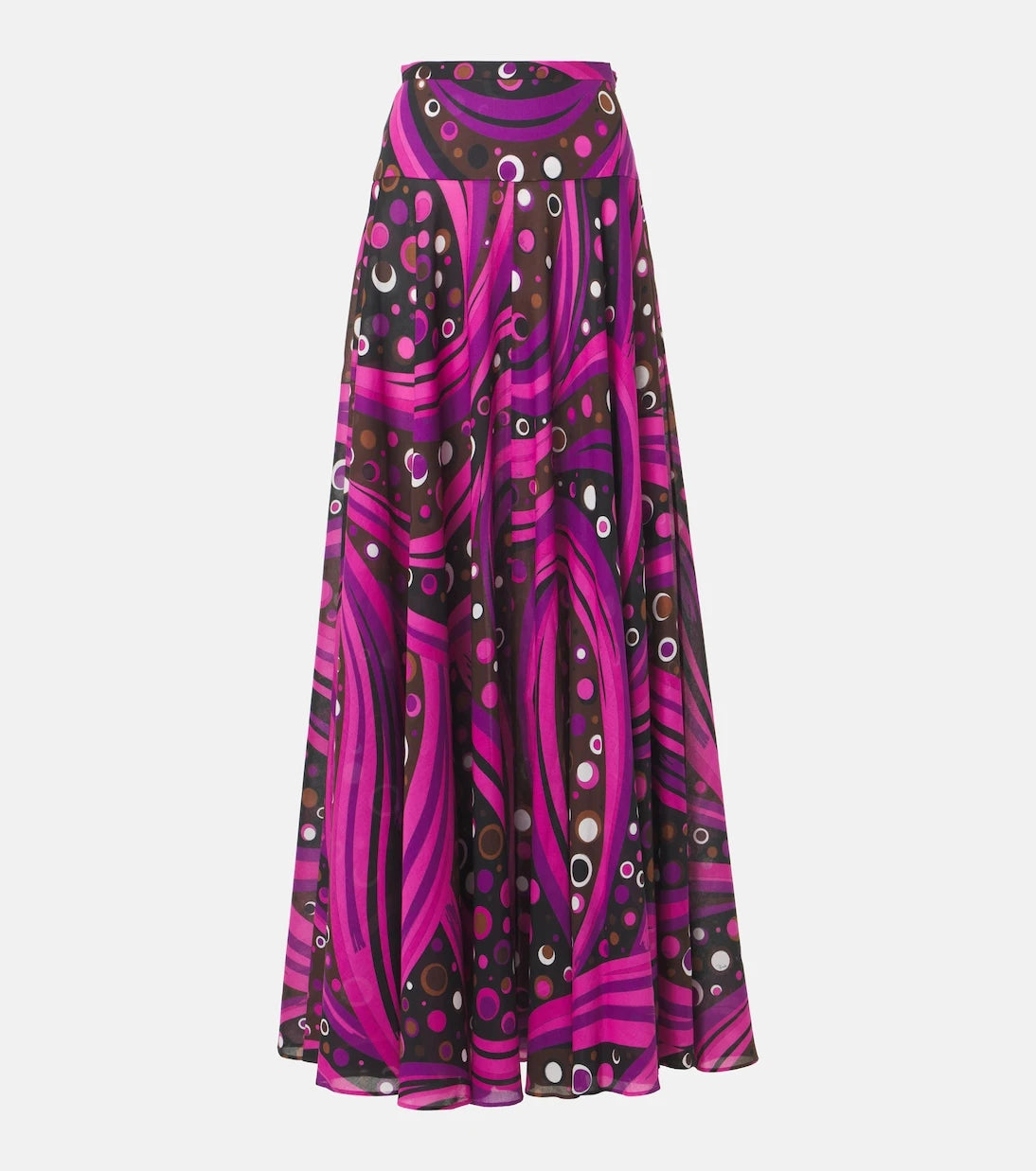 Pucci - تنورة فونتاني ماكسي من الموسلين القطني