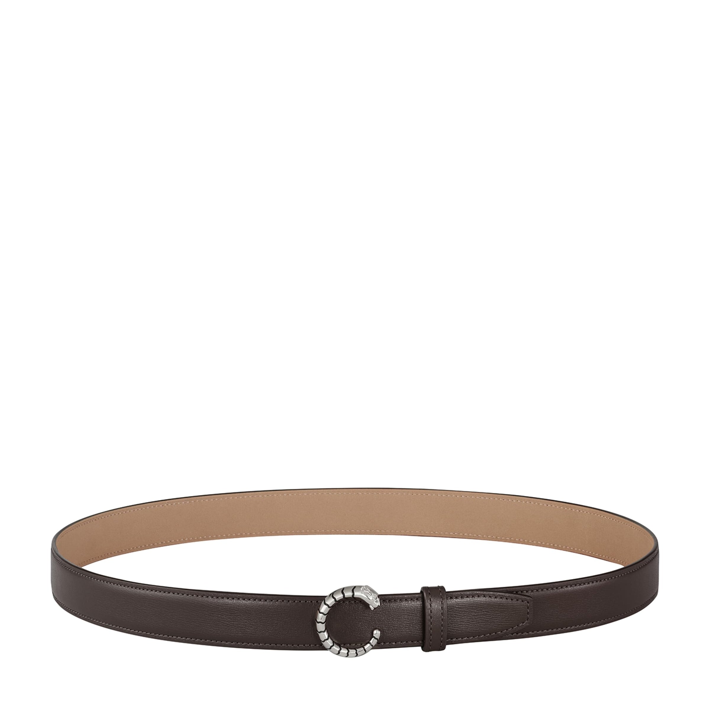 Cartier Brown Large Leather Panthère de Cartier Belt (95cm)