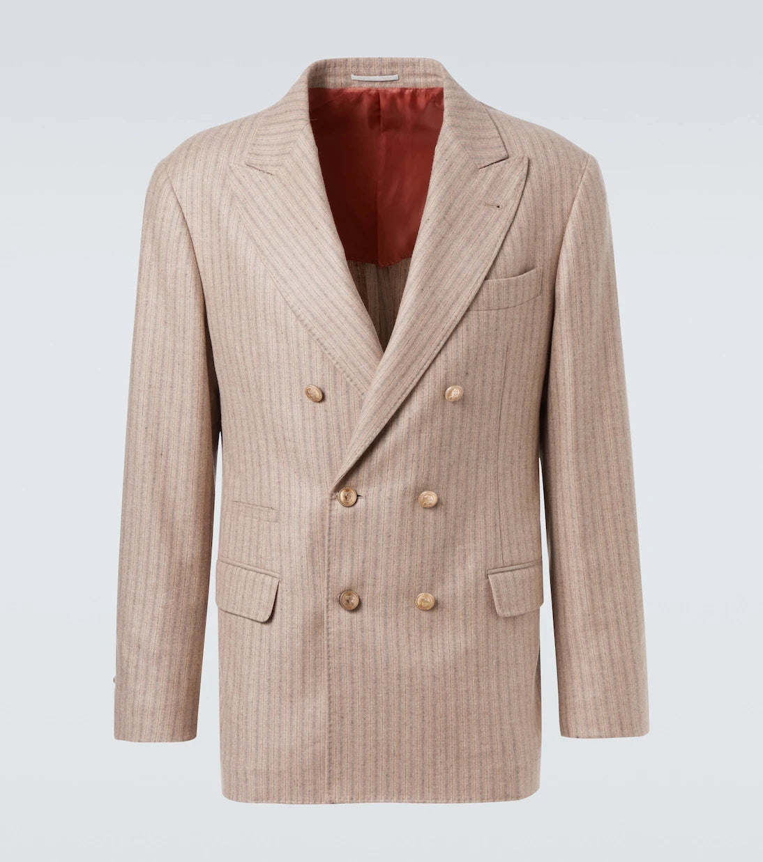 Brunello Cucinelli - Striped cashmere and silk blazer
