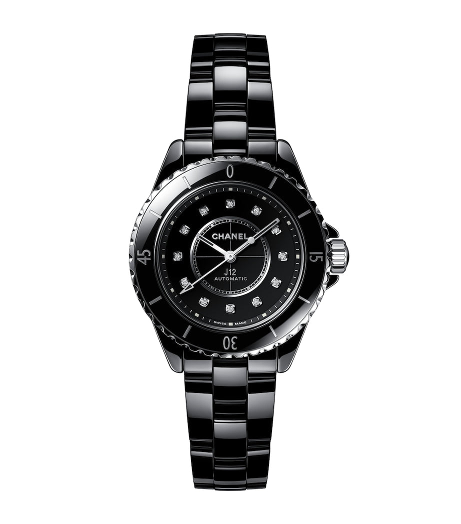 Ceramic, Steel and Diamond J12 Calibre 12.2 Watch 33mm