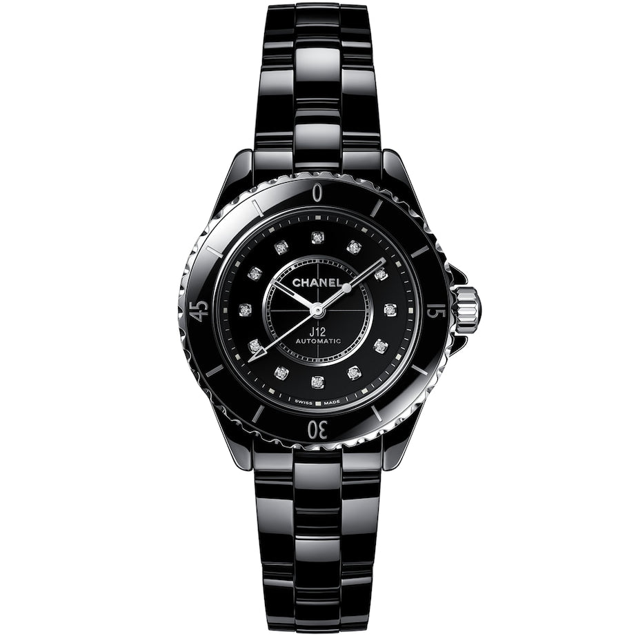 Ceramic, Steel and Diamond J12 Calibre 12.2 Watch 33mm