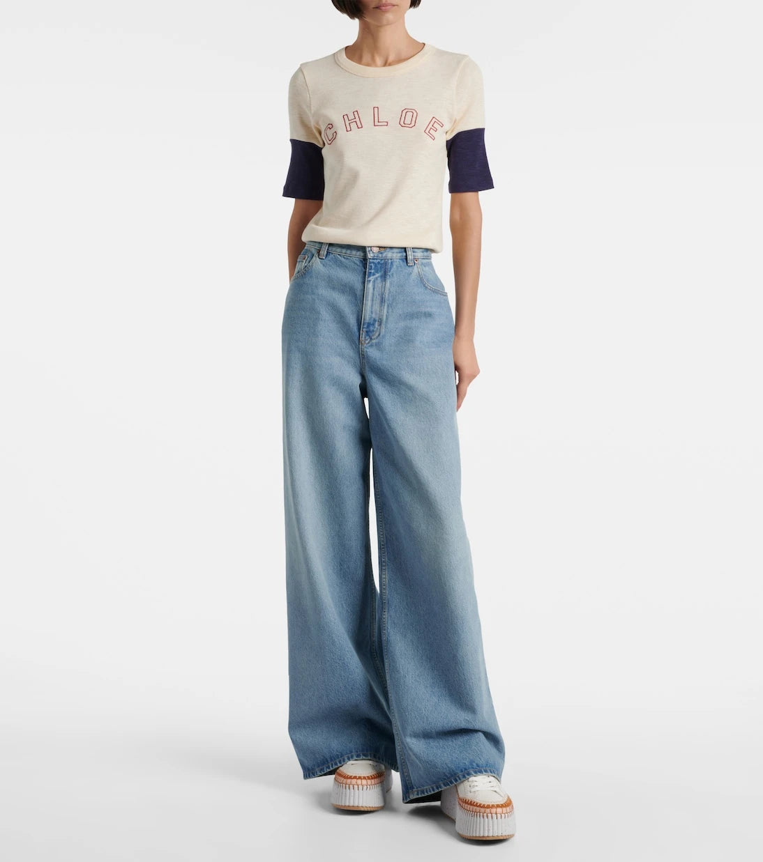 Chloé - Leather platform sneakers