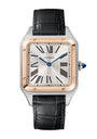 Large Rose Gold and Sapphire Santos-Dumont Watch 31.4mm