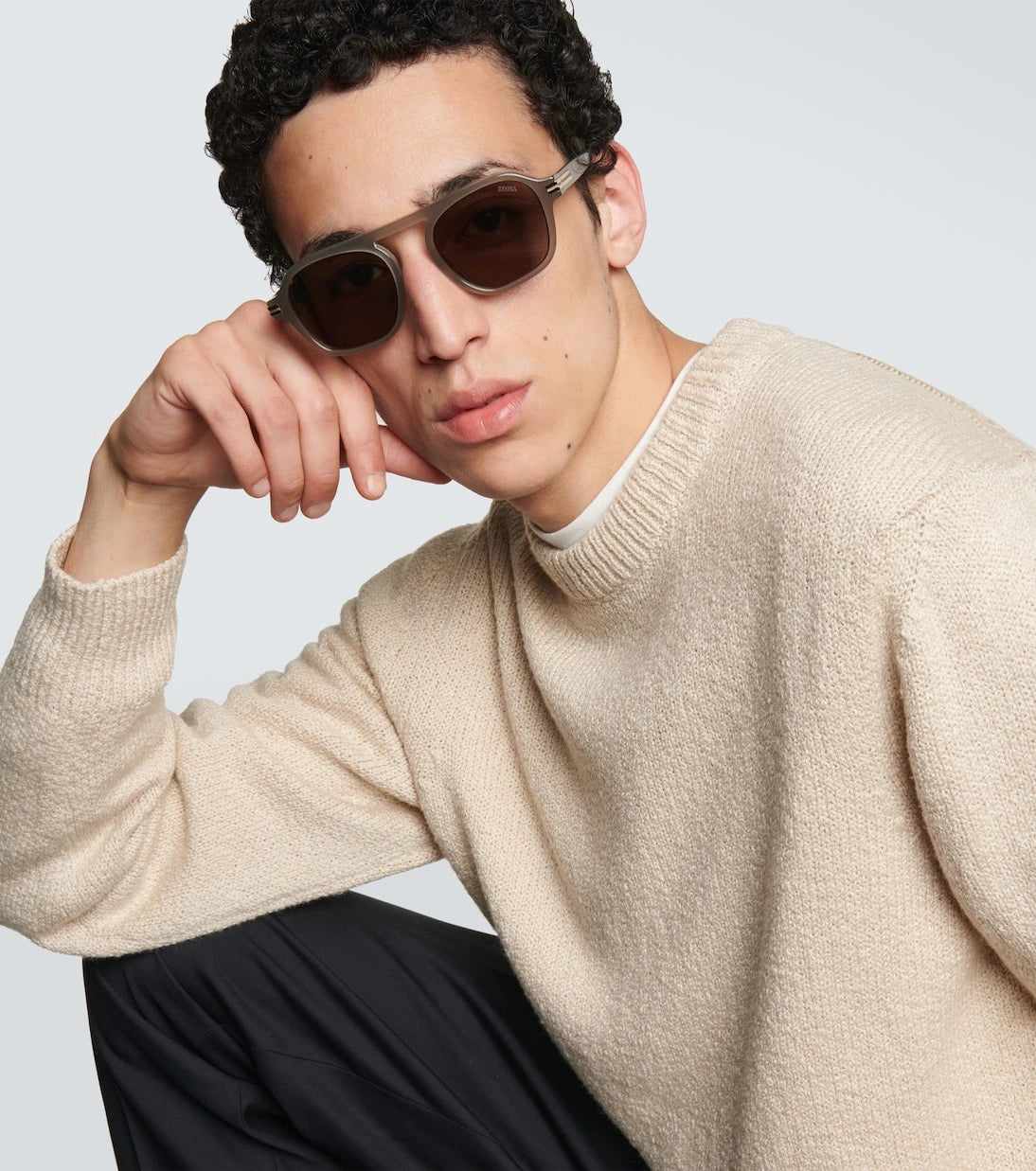 Zegna - نظارة أورورا II الشمسية مسطحة العدسات