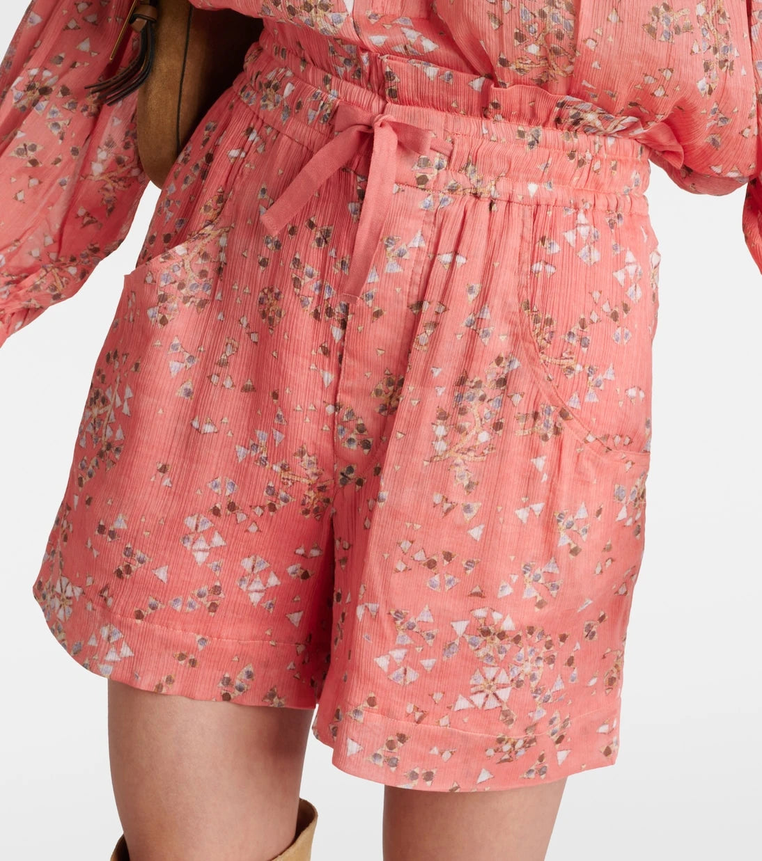Isabel Marant - Ceyane floral cotton and silk shorts