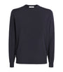 Lardini Navy Virgin Wool Crew-Neck Sweater