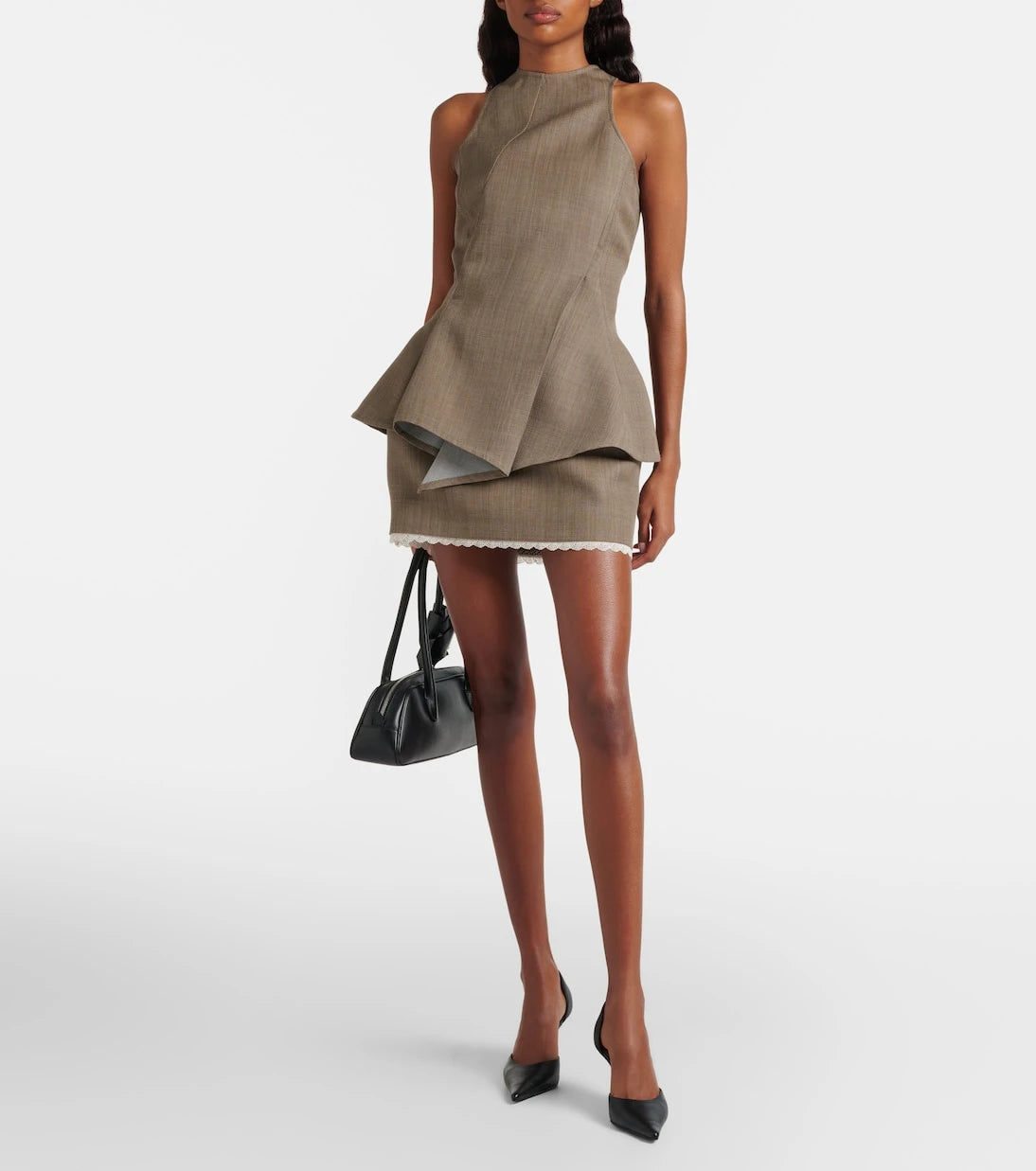 Magda Butrym - Asymmetric peplum wool top