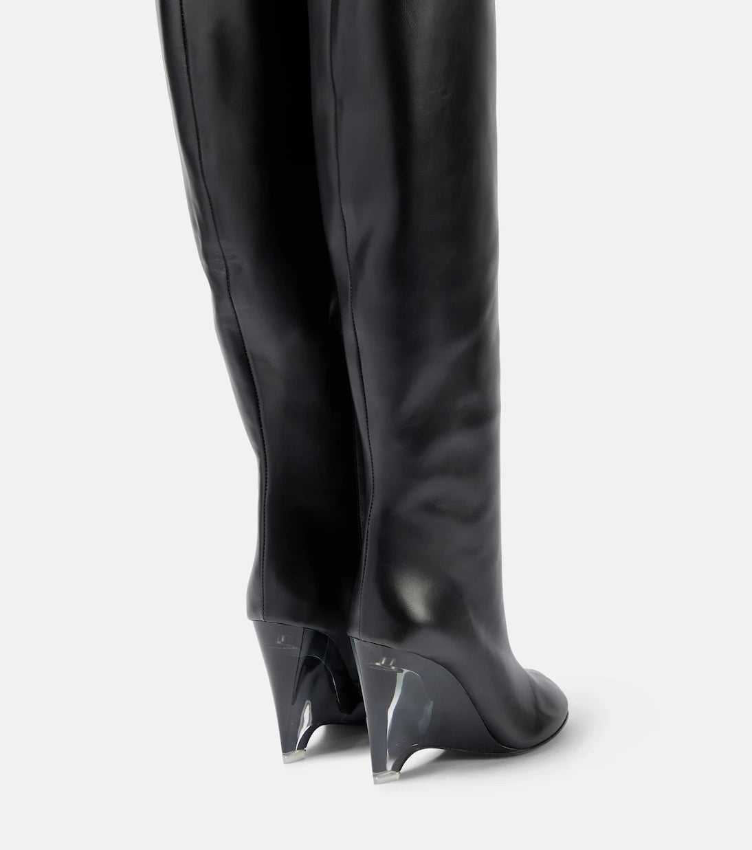 Alaïa - Leather knee-high boots