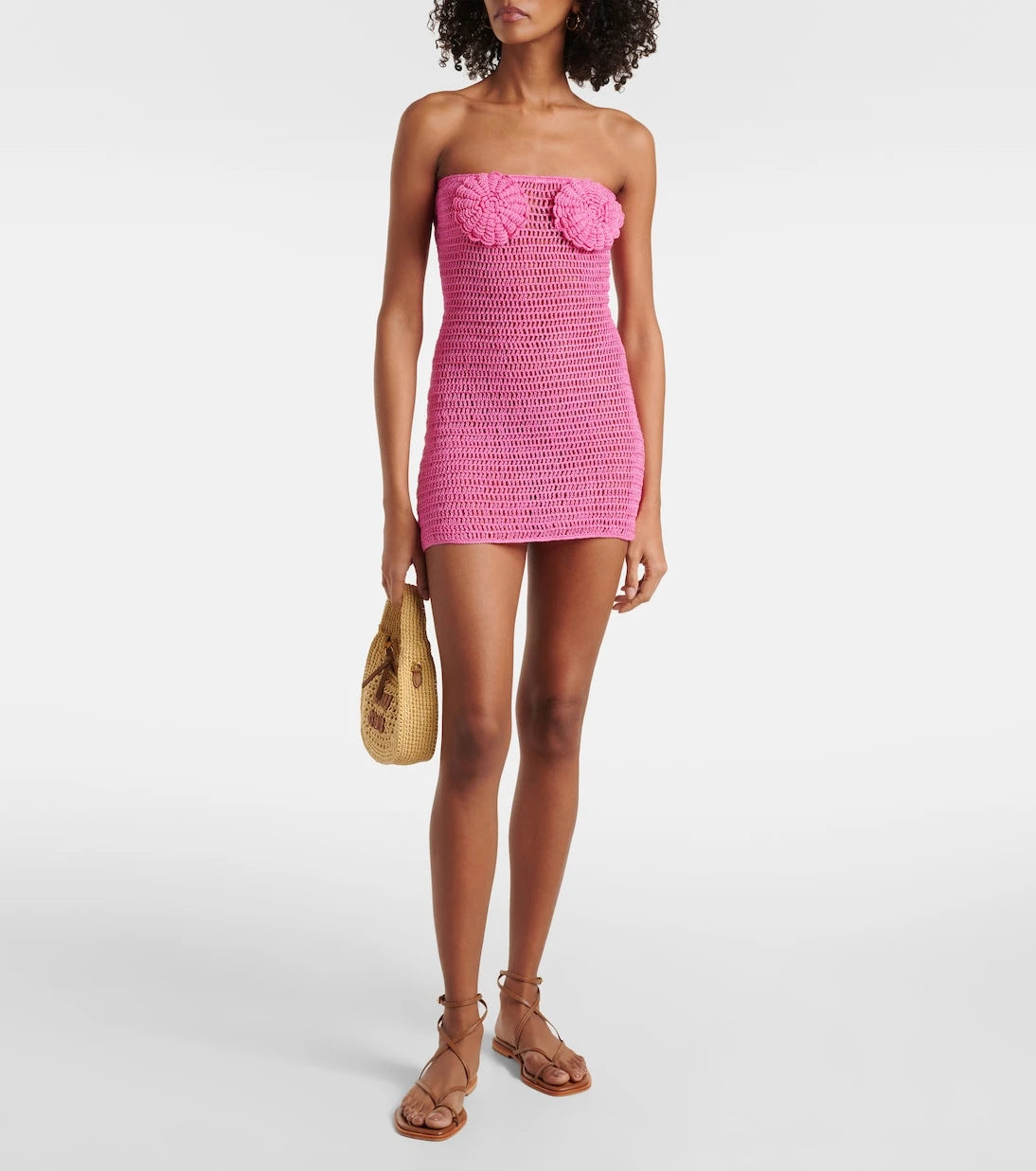 Anna Kosturova - Camellia crochet cotton minidress