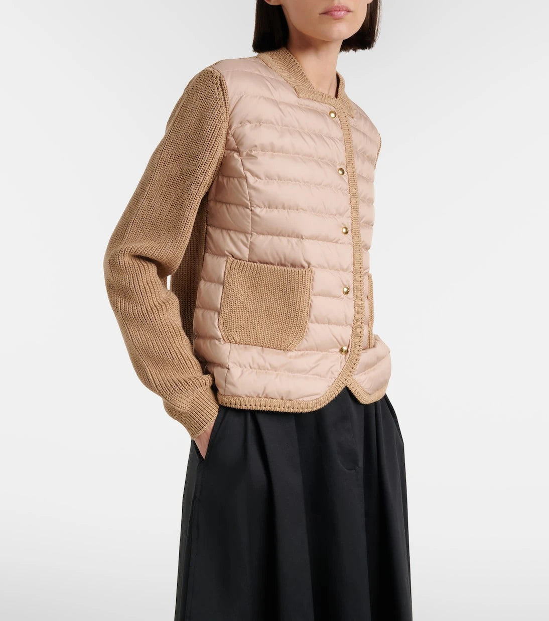Moncler - Down-paneled cotton cardigan