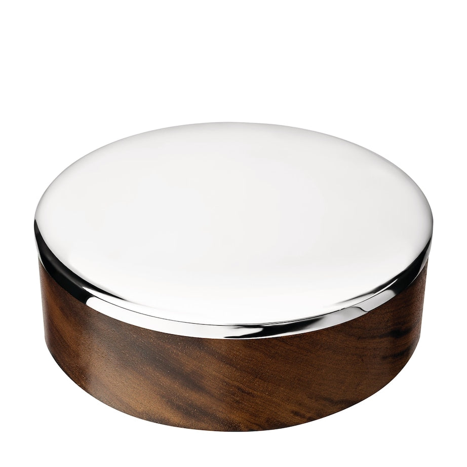 Large Silver-Plated Wood Uni Box