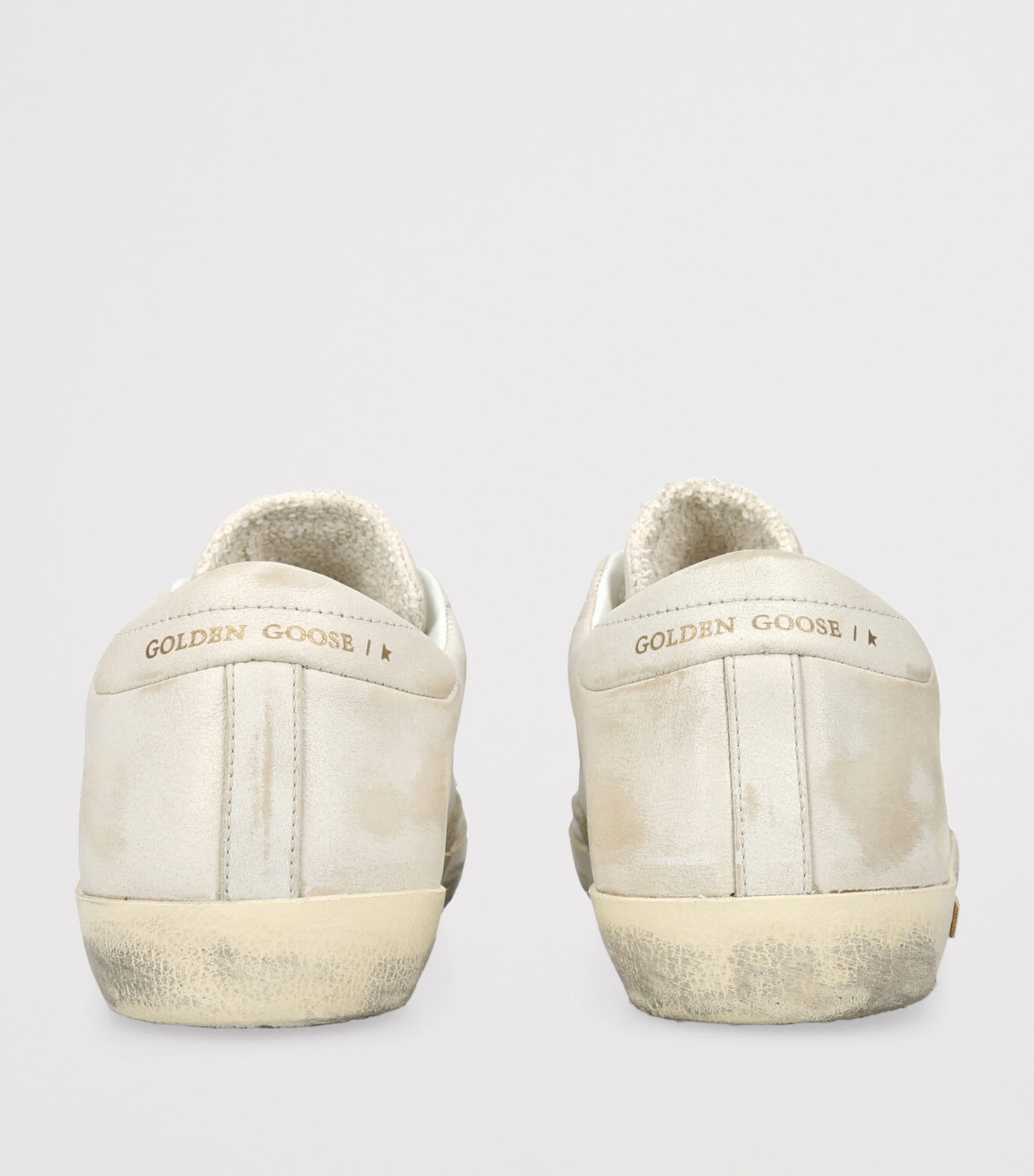 Beige Leather Super-Star Sneakers