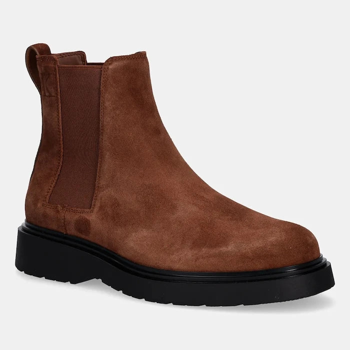 Кожени боти челси Calvin Klein COMBAT ESS CHELSEA BOOT SU