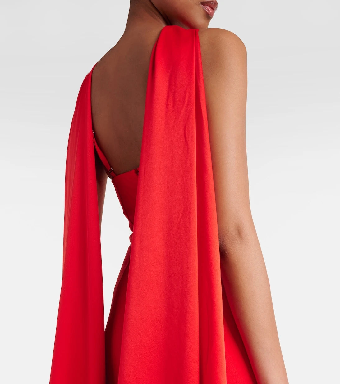 Solace London - Cece crêpe and satin maxi dress