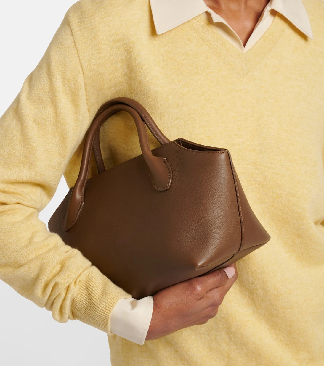 The Row - Terrasse leather top-handle bag