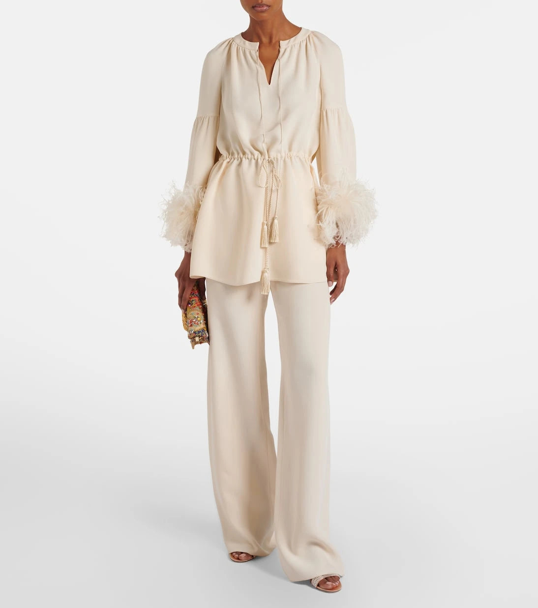 Valentino - Cady Couture wide-leg pants