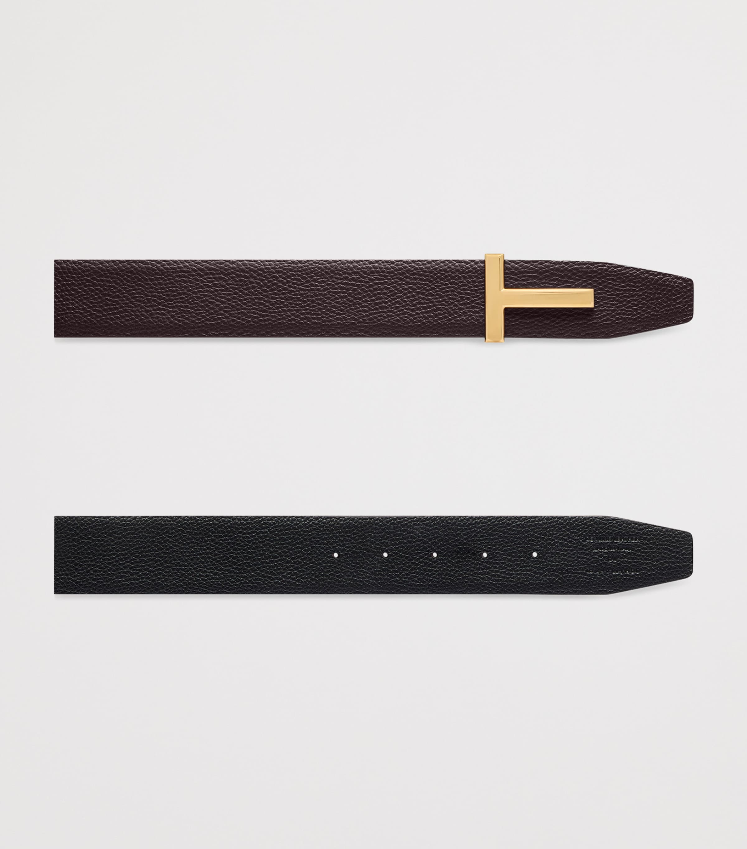 Leather Reversible T Icon Belt