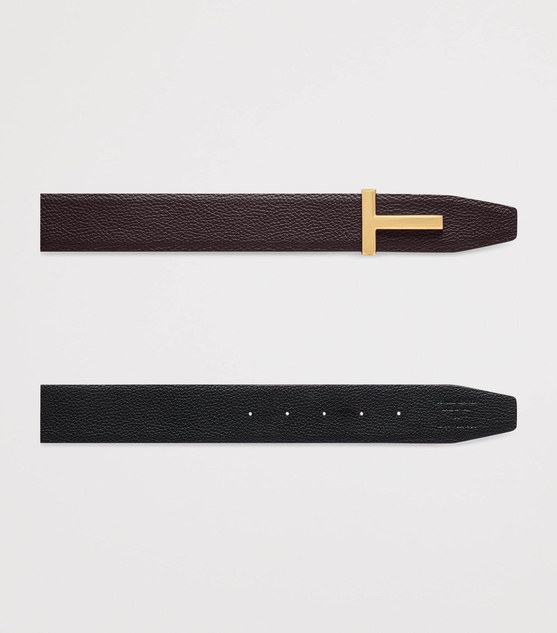 Leather Reversible T Icon Belt